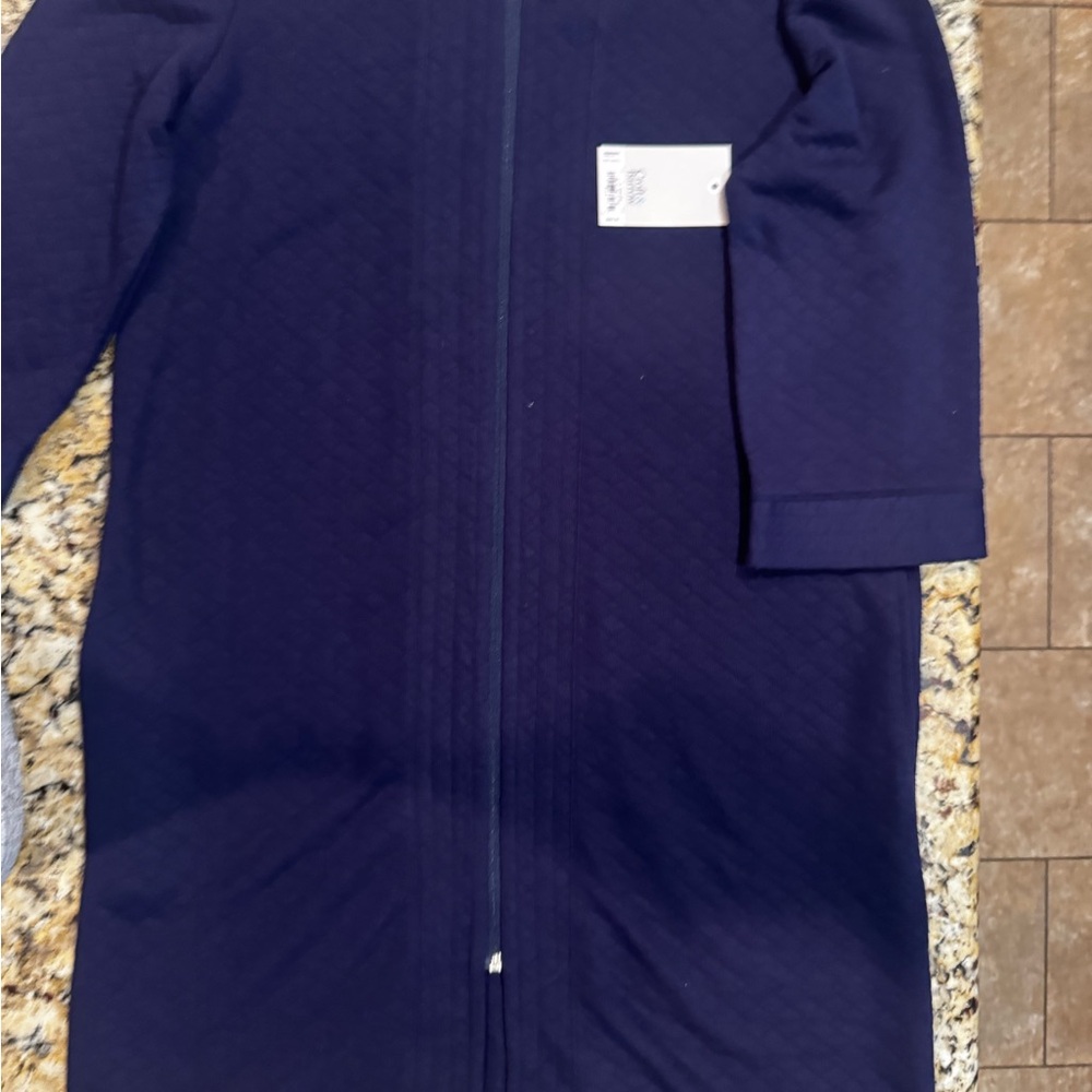 Women’s Croft & Barrow Navy Classic Duster Housecoat Size Small NWT